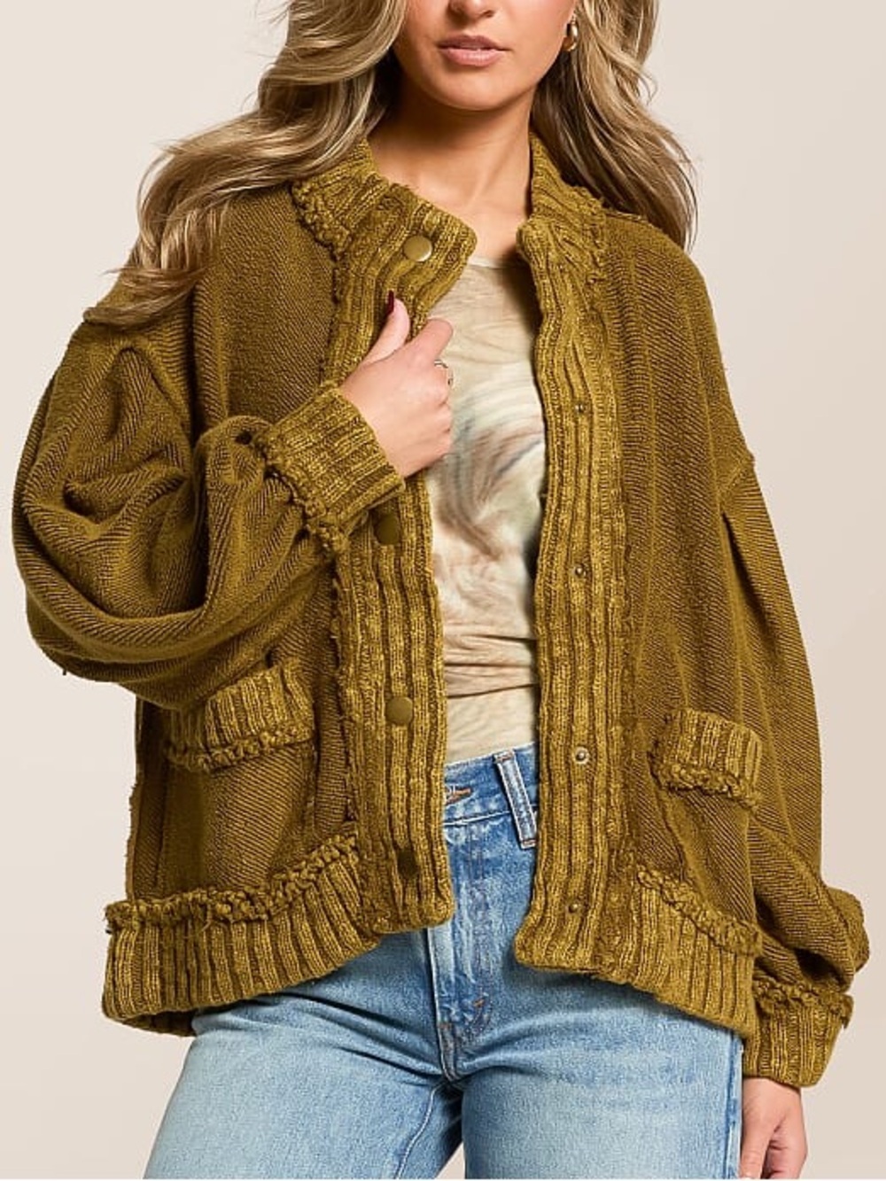 Free People Cute In This Cardi Cardigan - Fir Green - NWOT